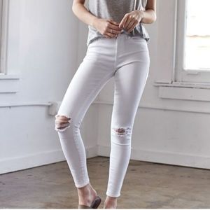 PacSun Bright White Ripped Jeggings